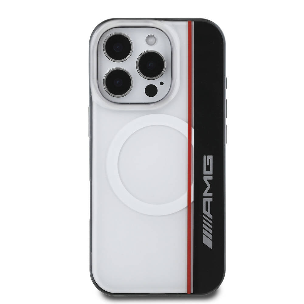AMG iPhone 16 Pro Max Orjinal Lisanslı M-safe Şarj Özellikli IML Baskı Logolu Çift Katmanlı Bow Lines Kılıf AMG iPhone 16 Pro Max Orjinal Lisanslı M-safe Şarj Özellikli IML Baskı Logolu Çift Katmanlı Bow Lines Kılıf